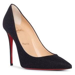 Christian Louboutin Kate 100 Glitter (Black)